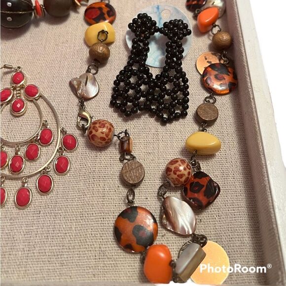Vintage Jewelry Bundle Lot Orange - Picture 4 of 5